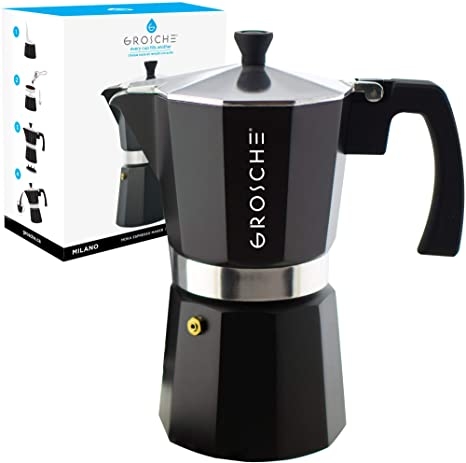 Cafetera Moka 6 tazas - Grosche Milano Black